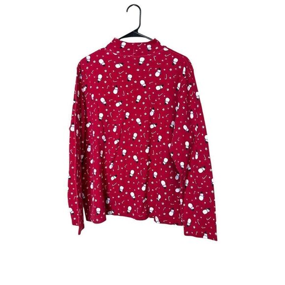 Croft & Barrow Christmas Snowman Turtleneck Long Sleeve Top Size L - Picture 7 of 7